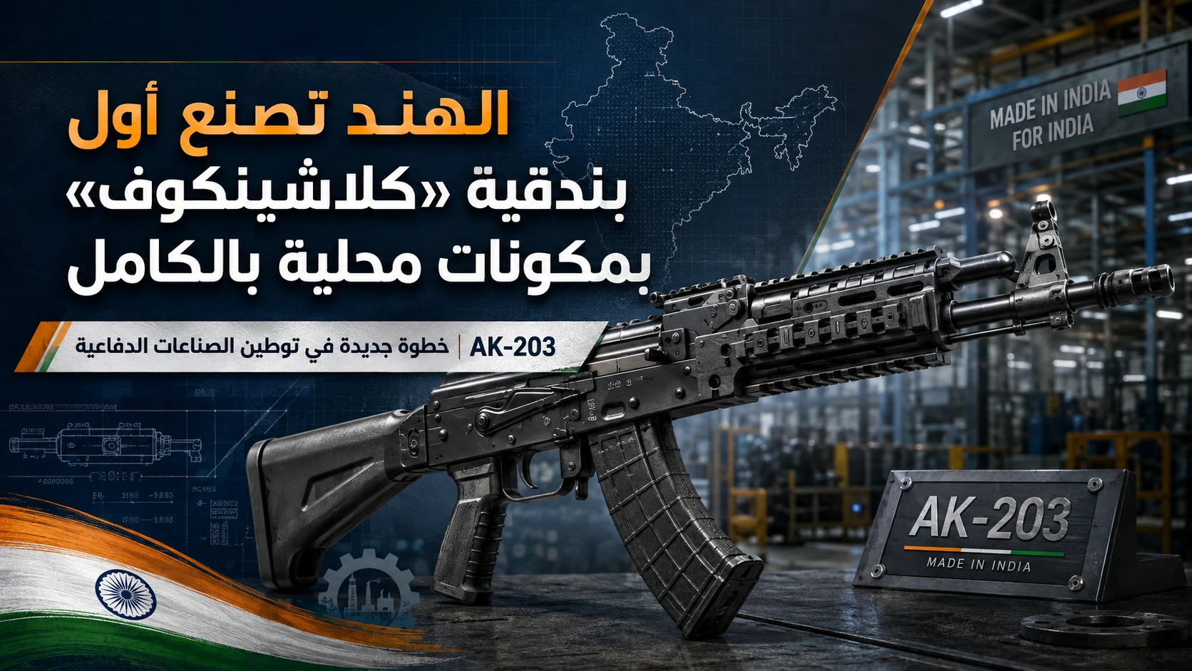 صورة مميزة: أول بندقية AK-203 بمكونات هندية 100% تجتاز اختبارات إطلاق النار