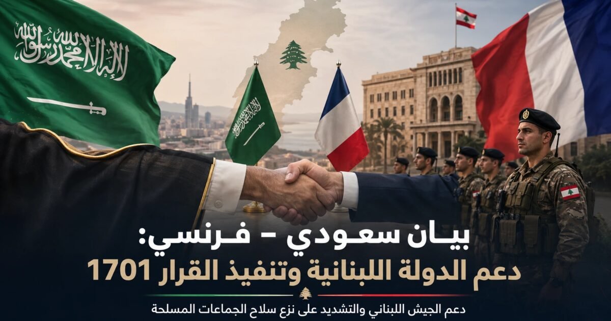 صورة مميزة: السعودية وفرنسا تشددان على حصرية السلاح لصالح الدولة اللبنانية