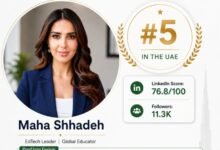 مهى شحادة ضمن أفضل 200 صوت عالميًا في تكنولوجيا التعليم والخامسة في الإمارات لعام 2026